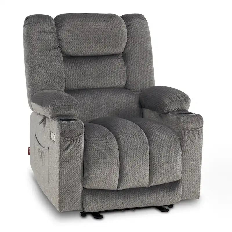 Fauteuil inclinable électrique avec fonctions de chauffage et de massage, Tissu 6079/PR670