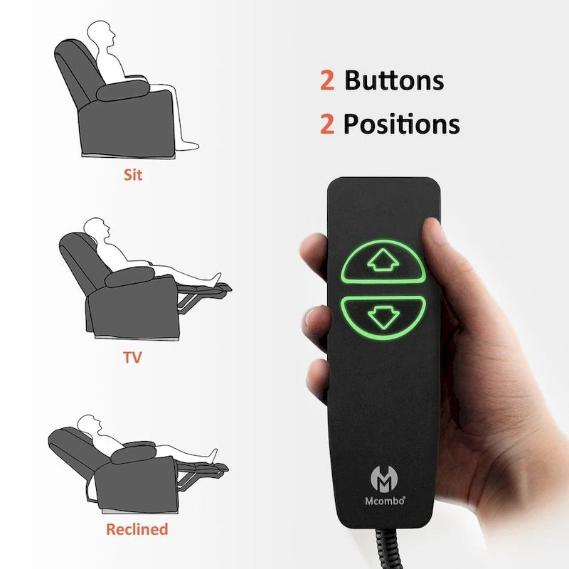 Fauteuil inclinable électrique avec fonctions de chauffage et de massage, Tissu 6079/PR670