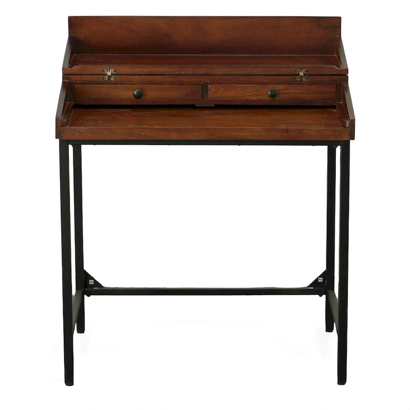 Bureau rustique - Châtaignier/Noir