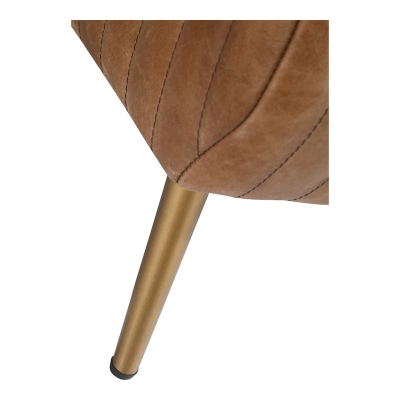 Banc moderne en cuir côtelé
