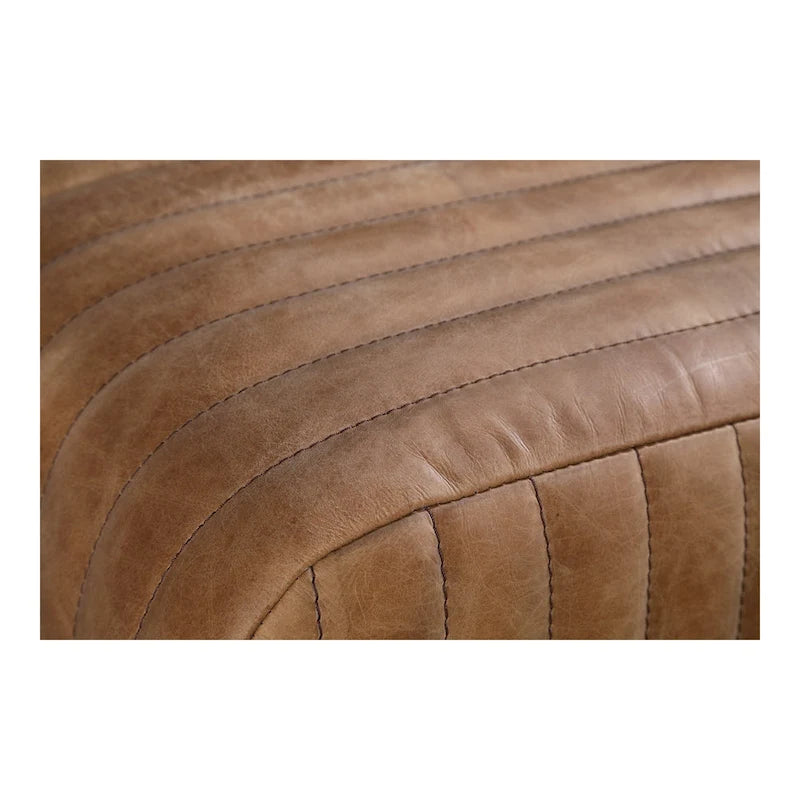 Banc moderne en cuir côtelé