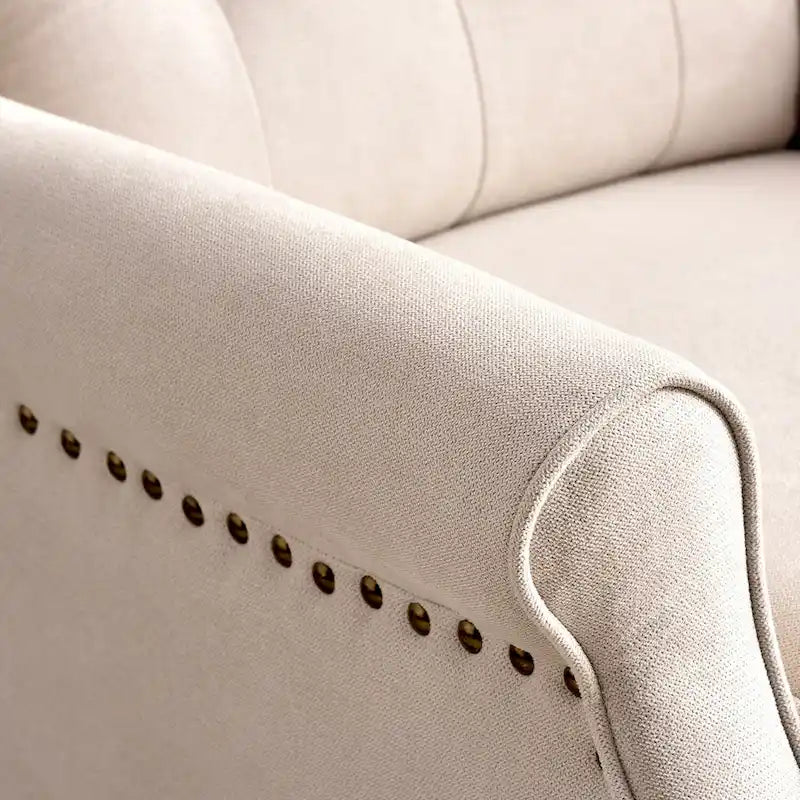 Fauteuil inclinable à dossier capitonné et pieds en bois
