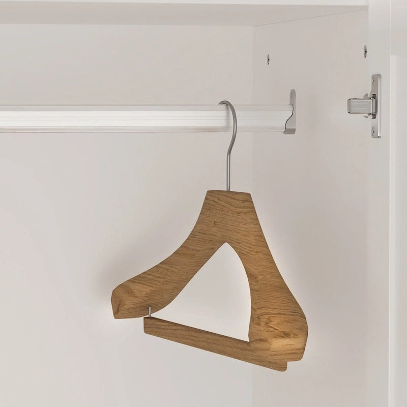Armoire de 47,2 W avec trois portes, deux tringles à vêtements, poignée florale dorée