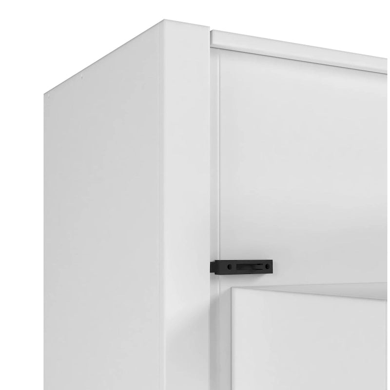 Lit escamotable brésilien contemporain double avec étagère