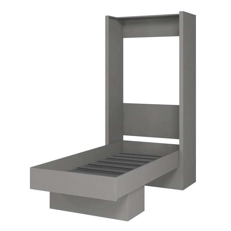 Lit escamotable brésilien contemporain double avec étagère