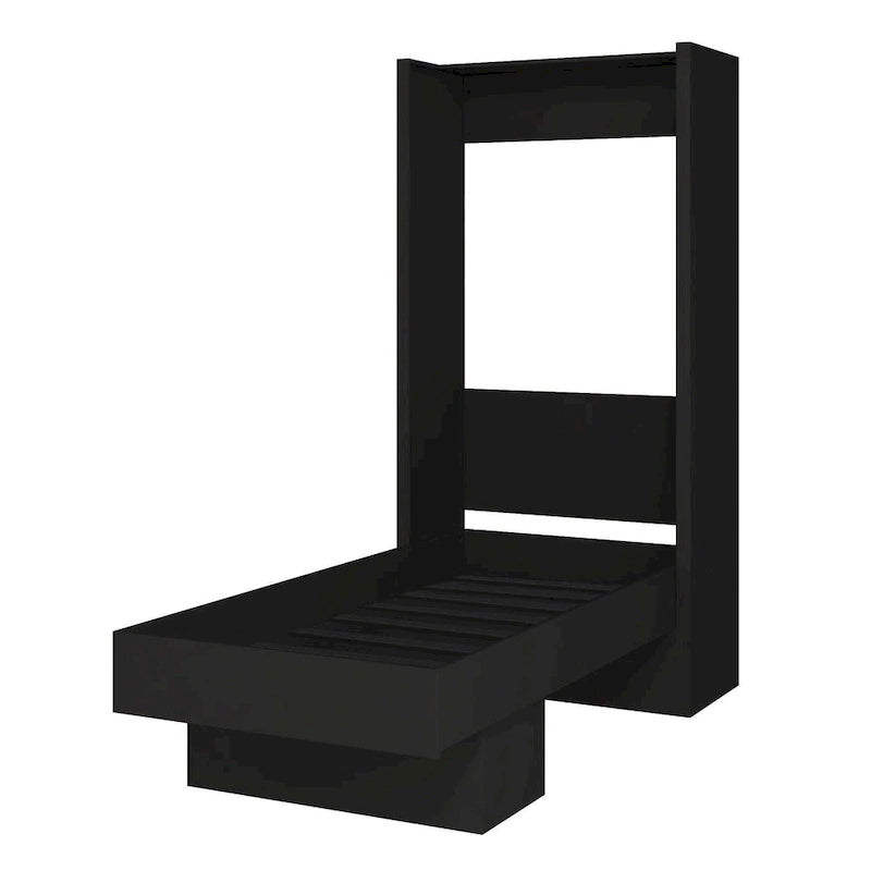 Lit escamotable brésilien contemporain double avec étagère