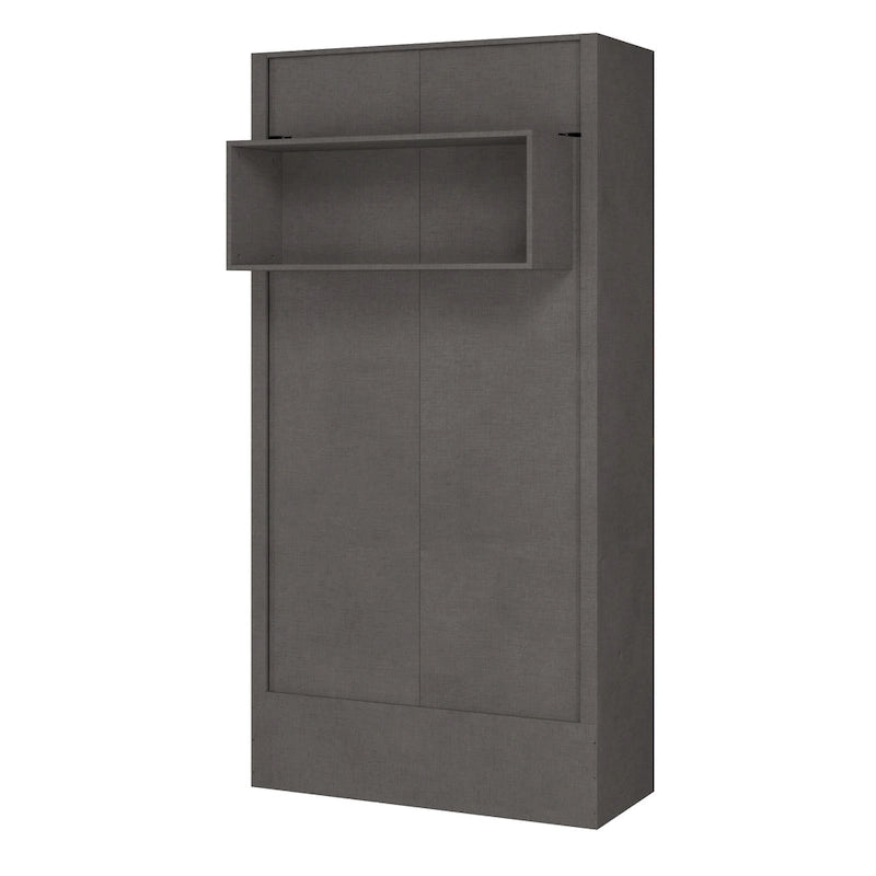 Lit escamotable brésilien contemporain double avec étagère