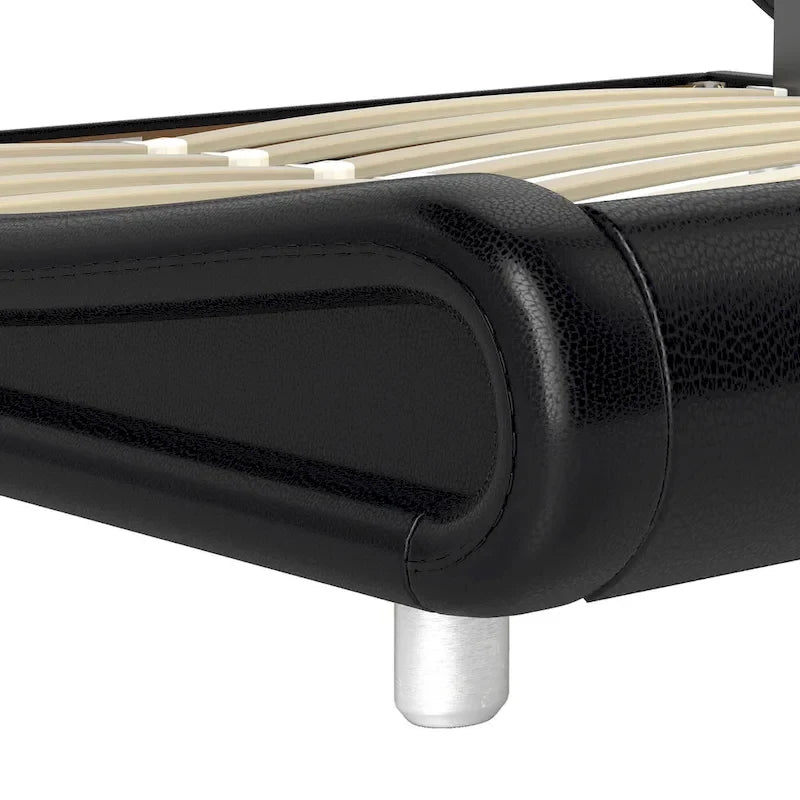 Cadre de lit LED capitonné en PU modèle
