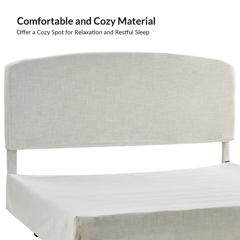 Lit plateforme capitonné traditionnel avec housse lavable – Grand lit