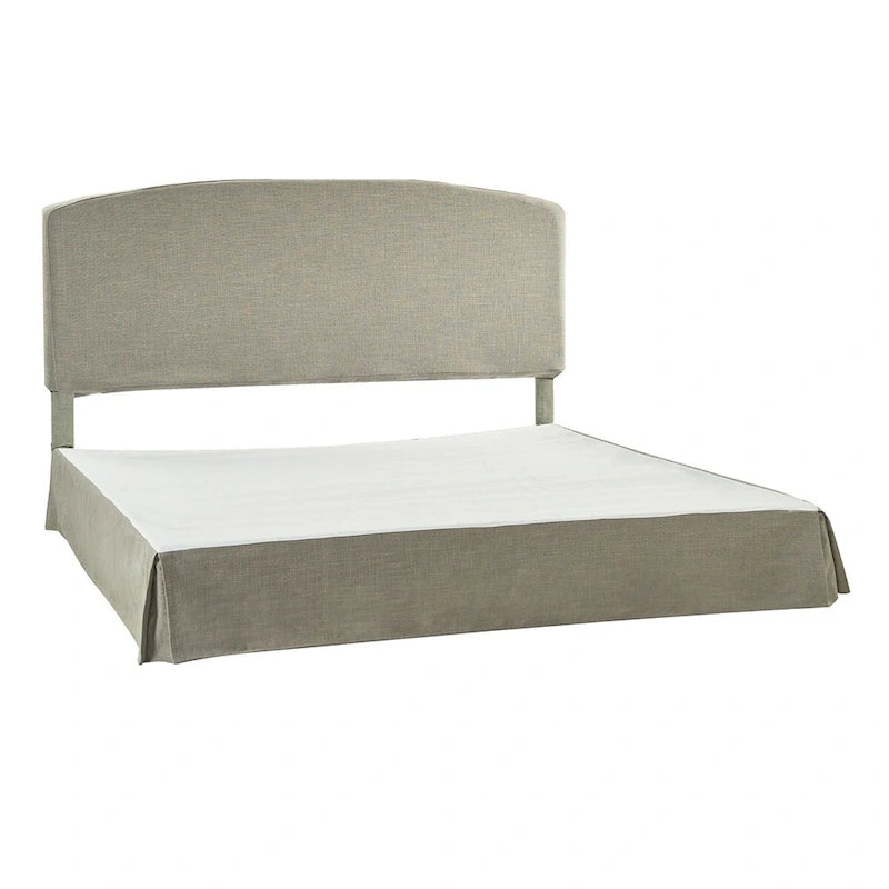 Lit plateforme capitonné traditionnel avec housse lavable – Grand lit