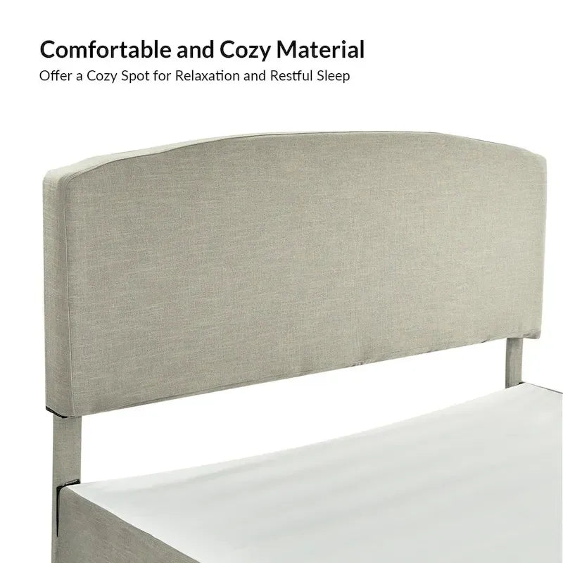 Lit plateforme capitonné traditionnel avec housse lavable – Grand lit
