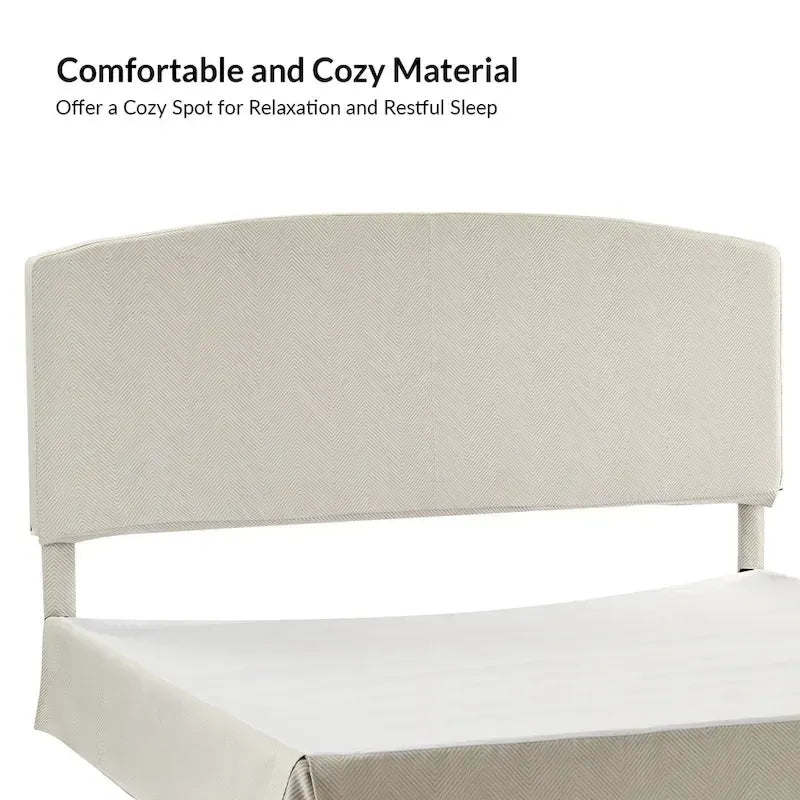 Lit plateforme capitonné traditionnel avec housse lavable – Grand lit