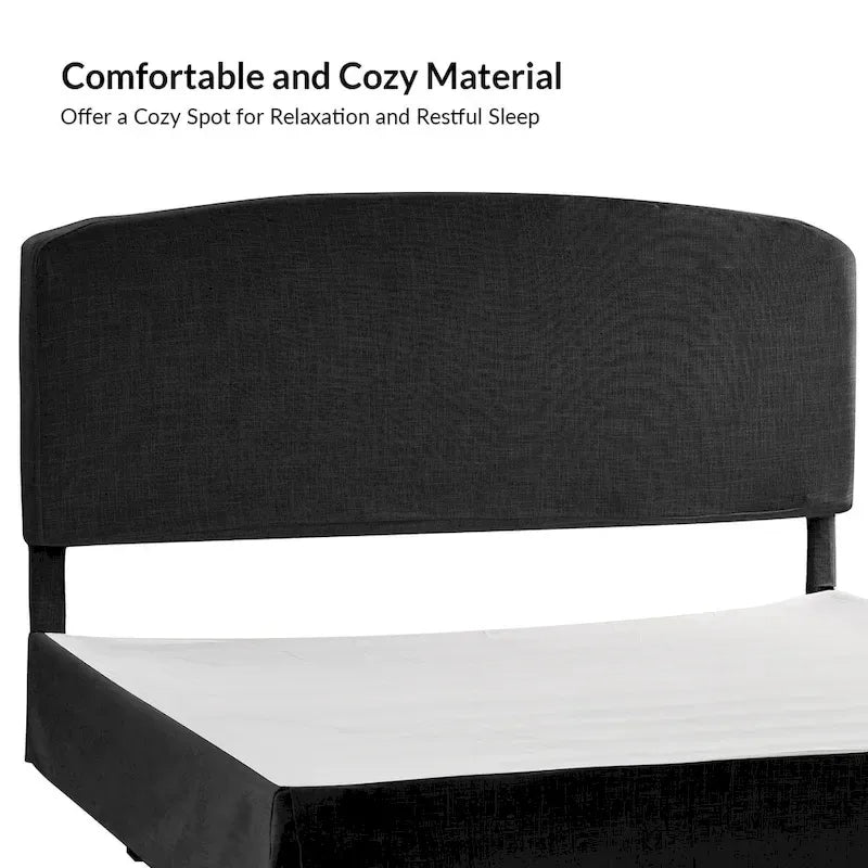 Lit plateforme capitonné traditionnel avec housse lavable – Grand lit