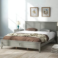 Lit plate-forme moderne en bois massif