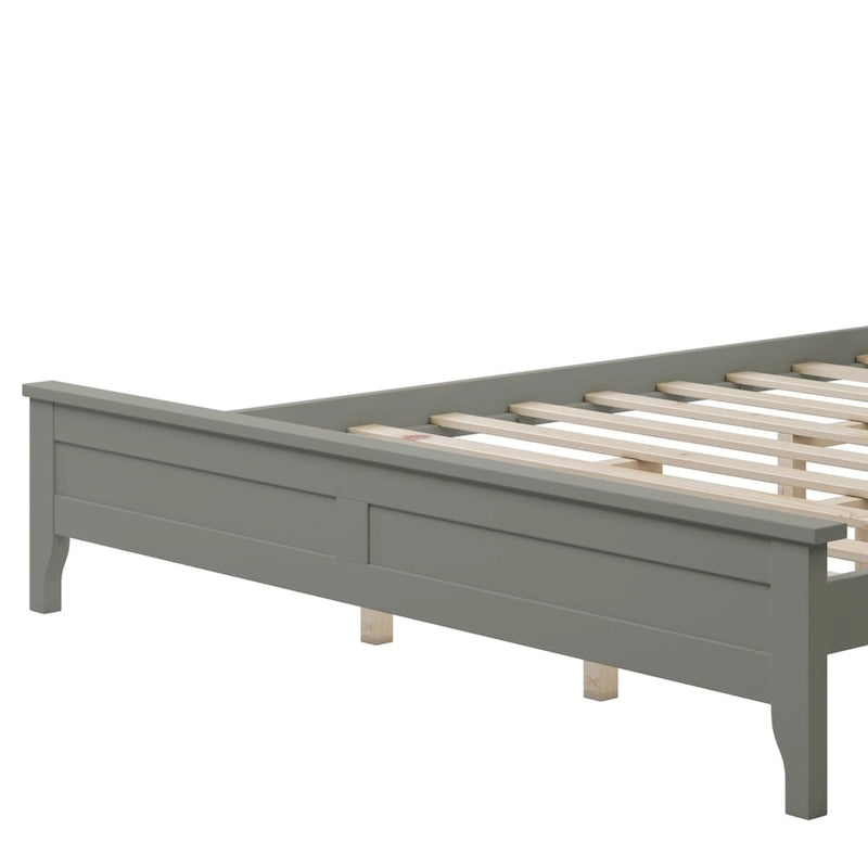 Lit plate-forme moderne en bois massif