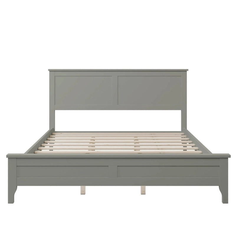 Lit plate-forme moderne en bois massif