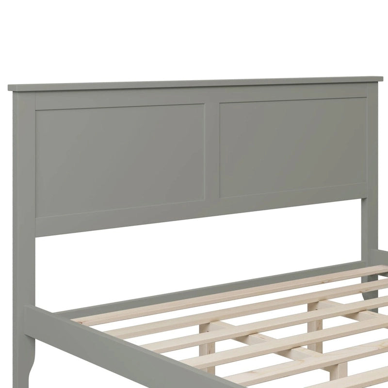 Lit plate-forme moderne en bois massif