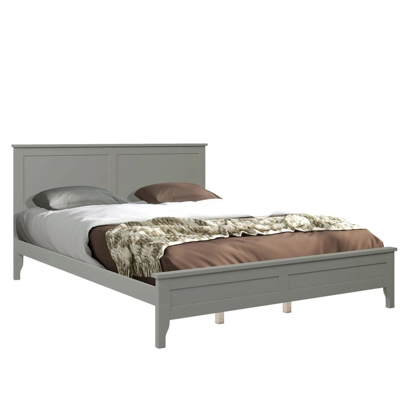 Lit plate-forme moderne en bois massif