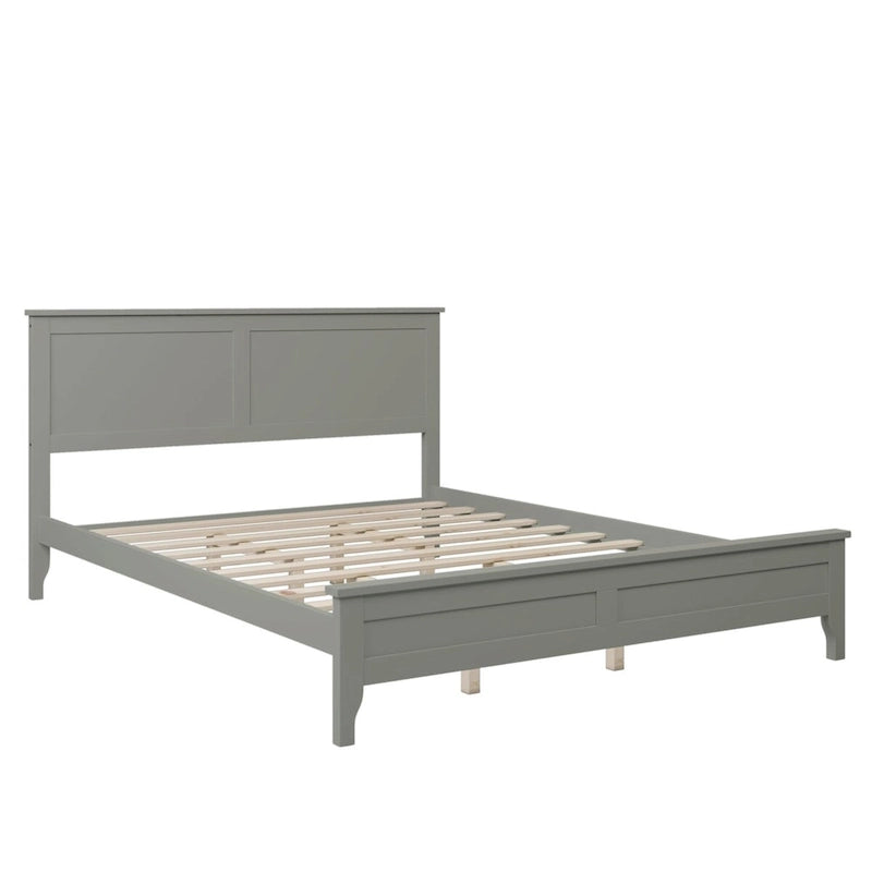 Lit plate-forme moderne en bois massif