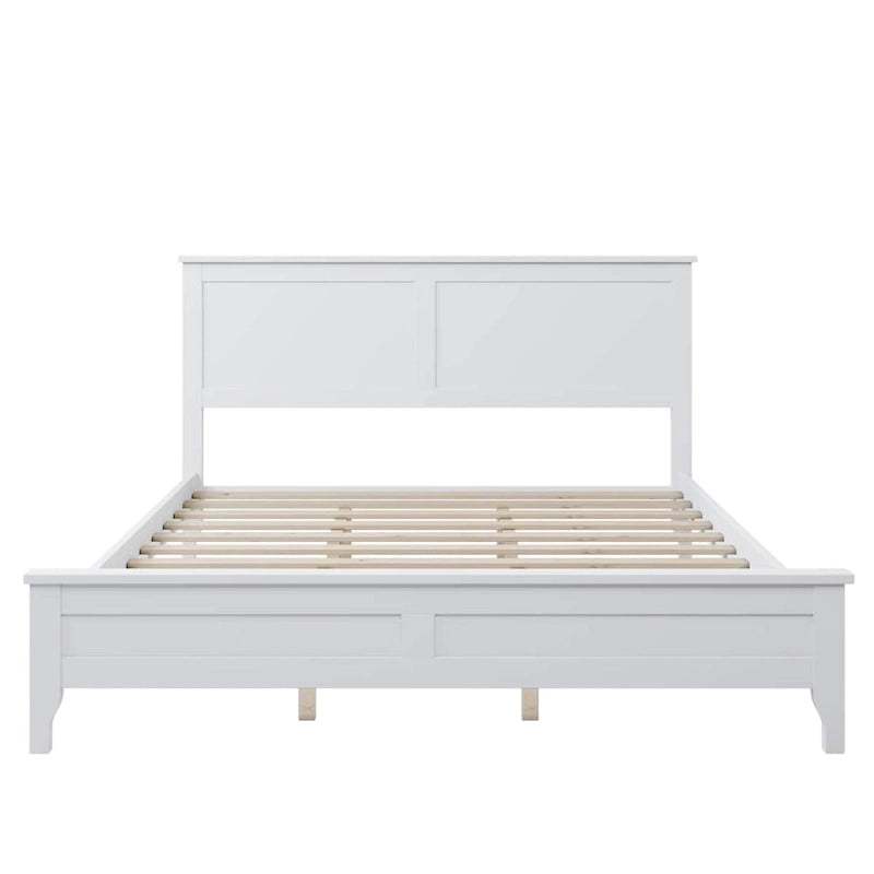 Lit plate-forme moderne en bois massif