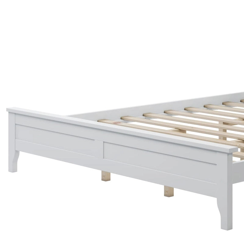 Lit plate-forme moderne en bois massif