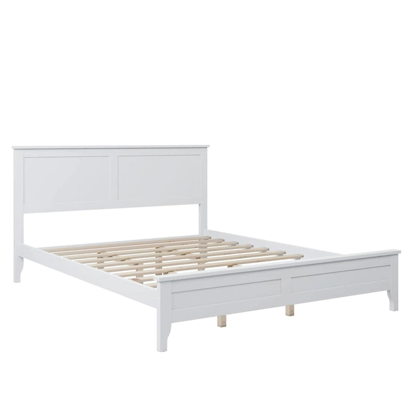 Lit plate-forme moderne en bois massif