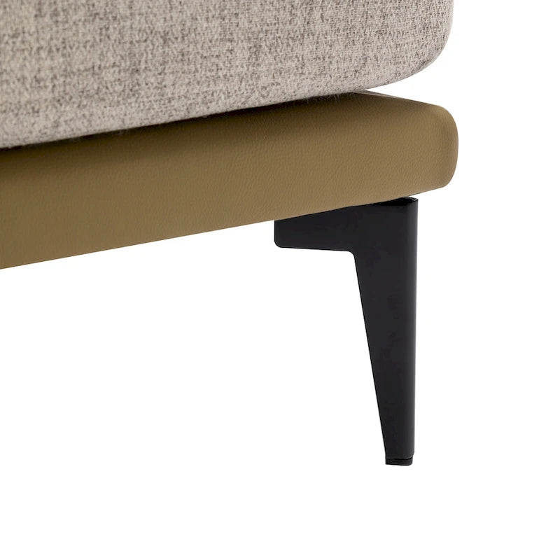 Fauteuil baril bicolore moderne en tissu