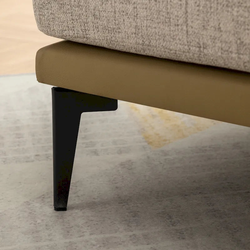 Fauteuil baril bicolore moderne en tissu