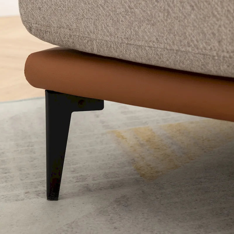 Fauteuil baril bicolore moderne en tissu