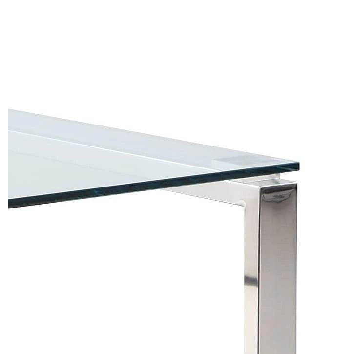 Bureau d'ordinateur contemporain compact avec plateau en verre