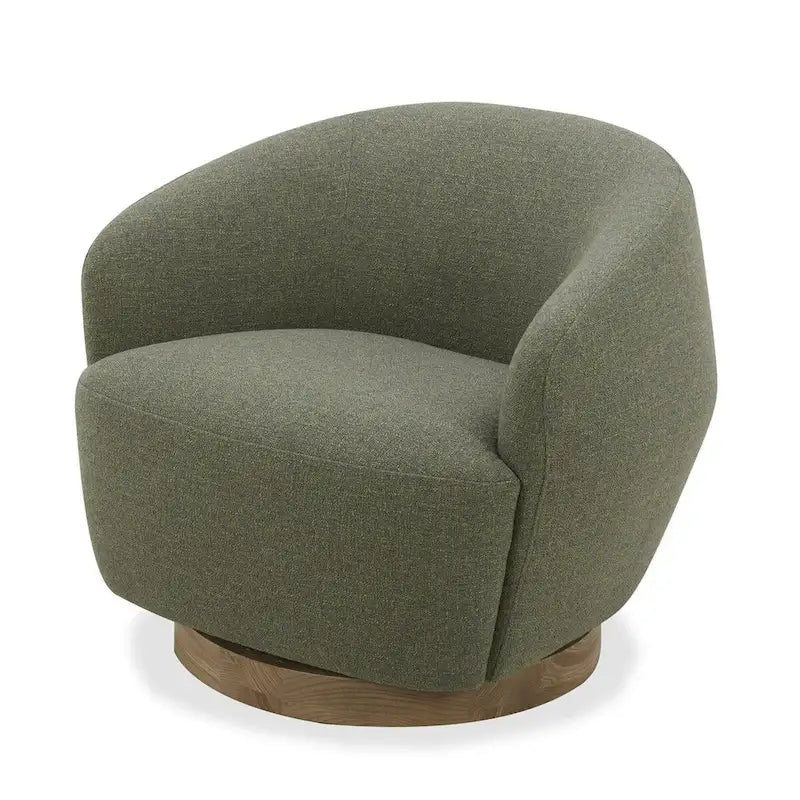 Fauteuil d'appoint pivotant en tissu de chanvre moderne