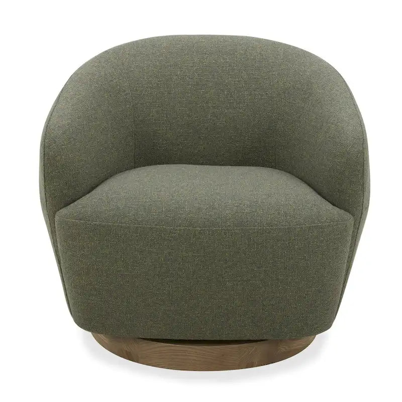 Fauteuil d'appoint pivotant en tissu de chanvre moderne