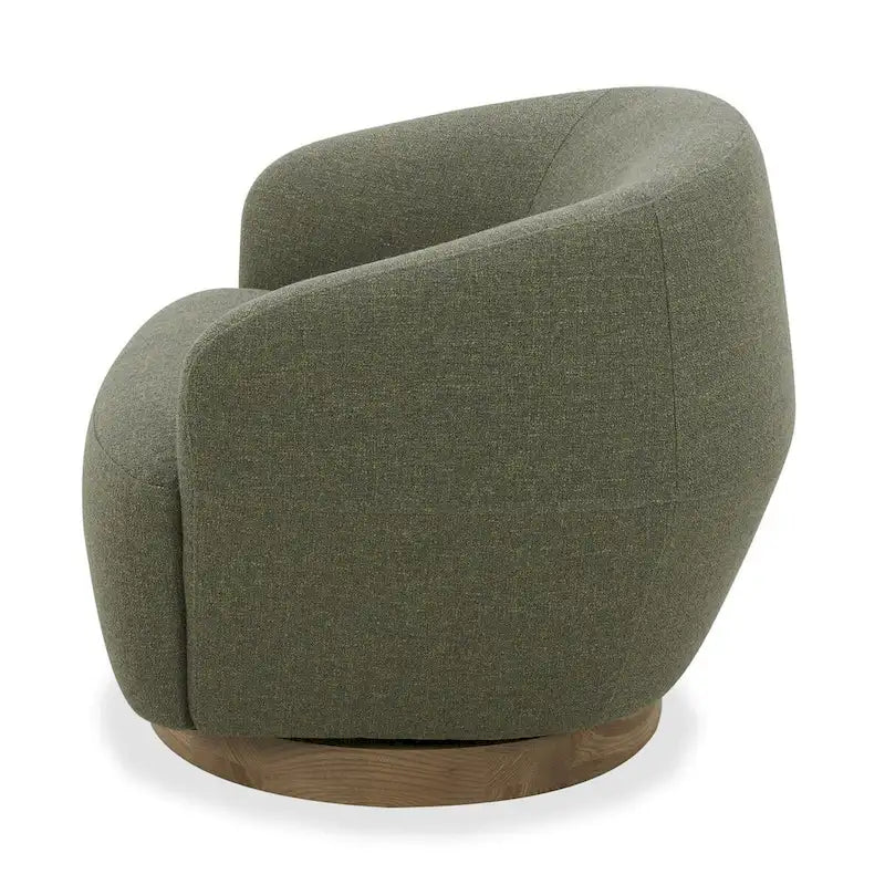 Fauteuil d'appoint pivotant en tissu de chanvre moderne