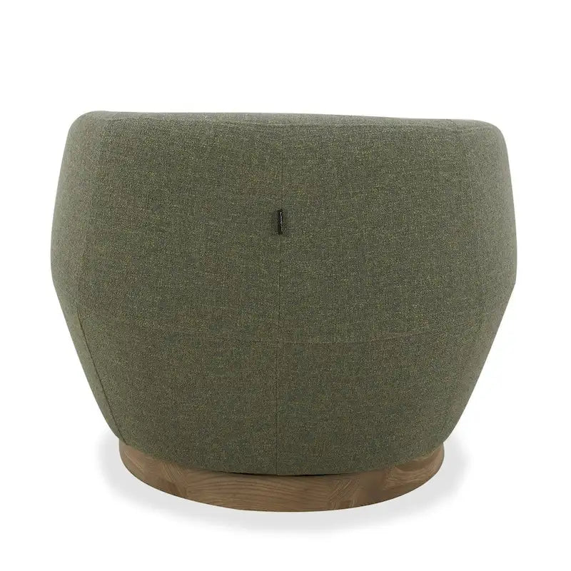 Fauteuil d'appoint pivotant en tissu de chanvre moderne