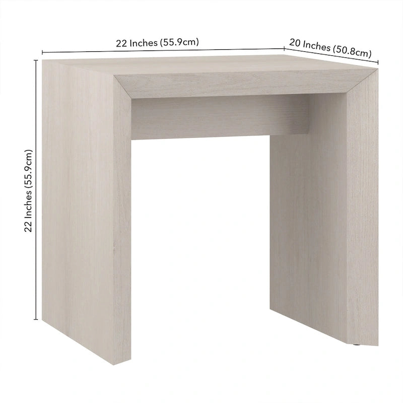Table d'appoint rectangulaire de 55,88 cm de large - 55,88 cm de large