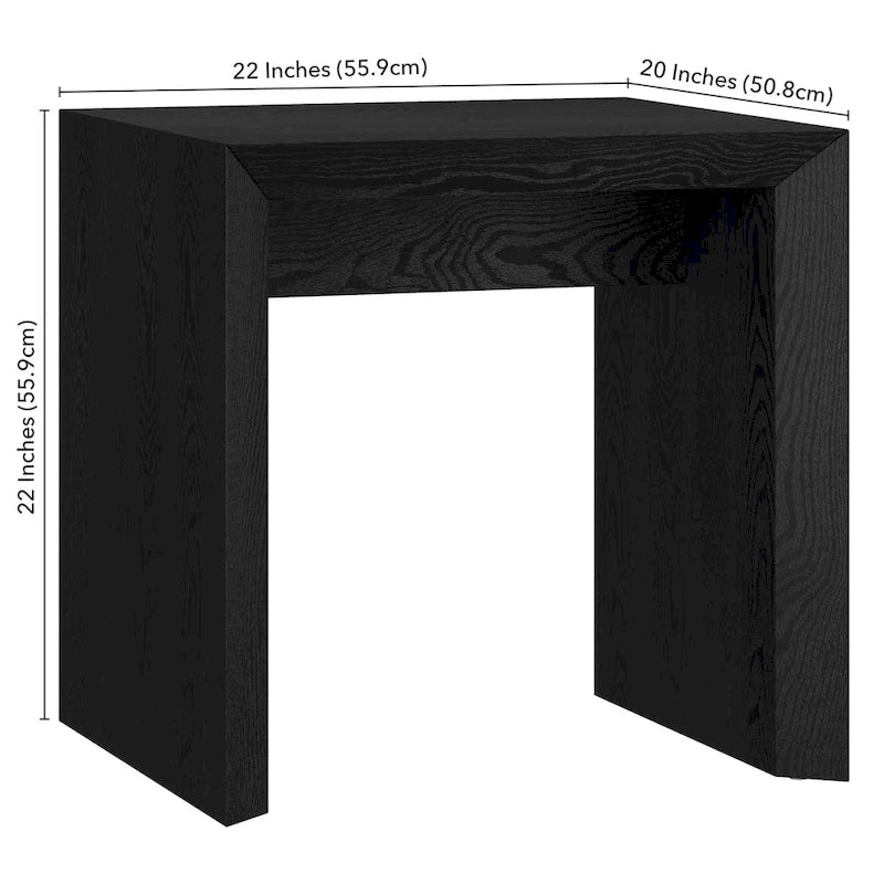 Table d'appoint rectangulaire de 55,88 cm de large - 55,88 cm de large