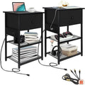 Table de chevet avec station de recharge - 11,81P x 15,74L x 25,19H