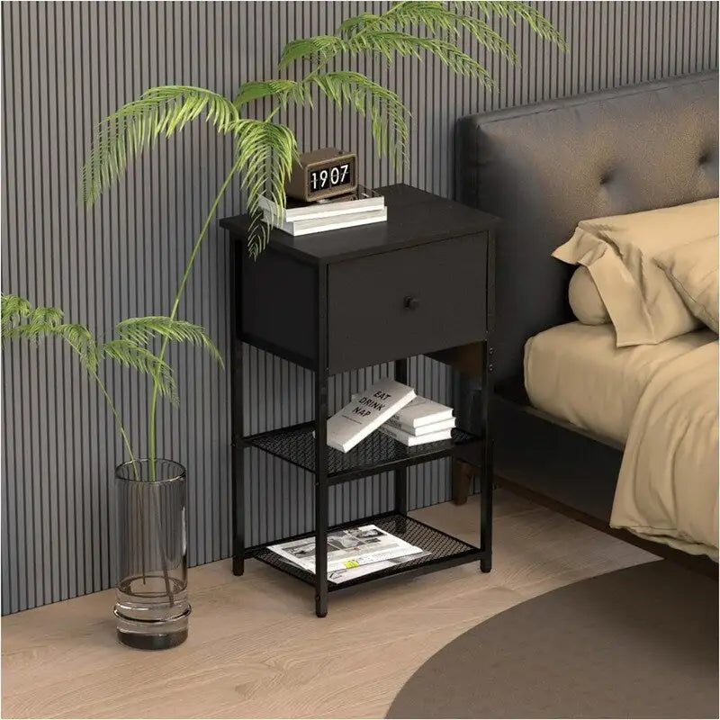 Table de chevet avec station de recharge - 11,81P x 15,74L x 25,19H